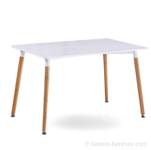 DSW Eiffel White Top Rectangle Table à manger